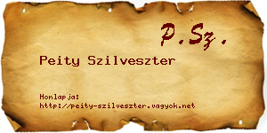 Peity Szilveszter névjegykártya